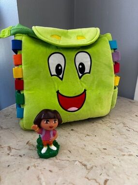 Dora the Explorer Figure & Buckle Toy Buddy Activity Backpack Set